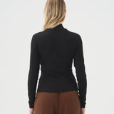 Classic Rib Turtleneck - Black