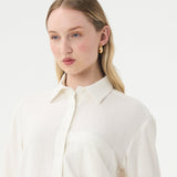 Classic Oversize Linen Shirt - White