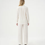 VALERIE C. - Chemise oversized blanche en lin. Dos