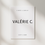 VALERIE C. Carte-cadeau