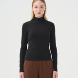 Classic Rib Turtleneck - Black