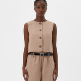 Veste sans manche - Beige