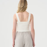 White Tube Top with Straps for women. DS. 