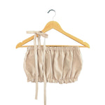 Pink white summer top for women. Adjustable summer top for women. Tencel top. 