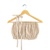 Pink white summer top for women. Adjustable summer top for women. Tencel top. 