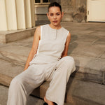 Ensemble en lin pour femme. Pantalon et haut en lin pour femme. 