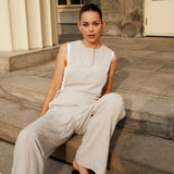 Ensemble en lin pour femme. Pantalon et haut en lin pour femme. 