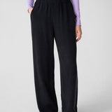 Wide black pants for women with elastic waist. DV.