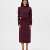 Haut col montant - figue mauve