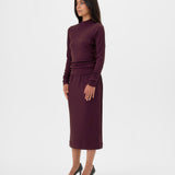 Haut col montant - figue mauve