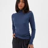 Turtleneck classique - bleu denim