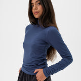 Turtleneck classique - bleu denim
