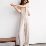 Loose Linen Pants - Natural