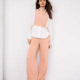 Loose Linen Pants - Peach