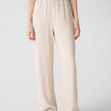 Pantalon ample et fluide en lin - sable