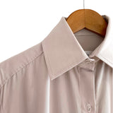 Chemise masculine ample - blanc rosé